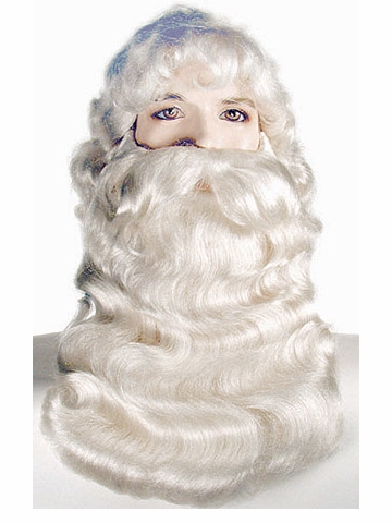 Super Deluxe Santa Wig and Beard Set