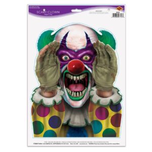 Scary Clown Peeper Cling