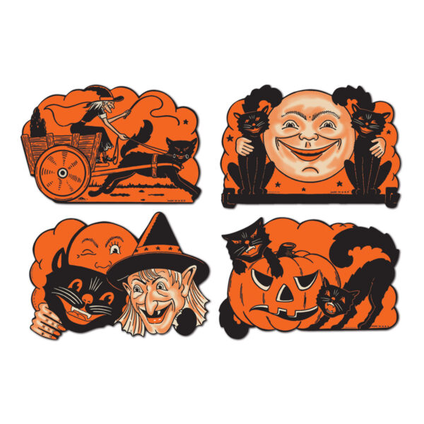 Vintage Orange and Black Halloween Cutouts