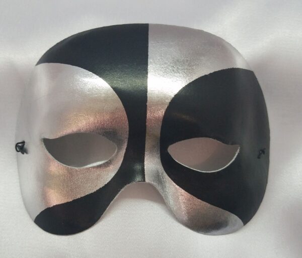 Silver Lamé and Black Voodoo Mask