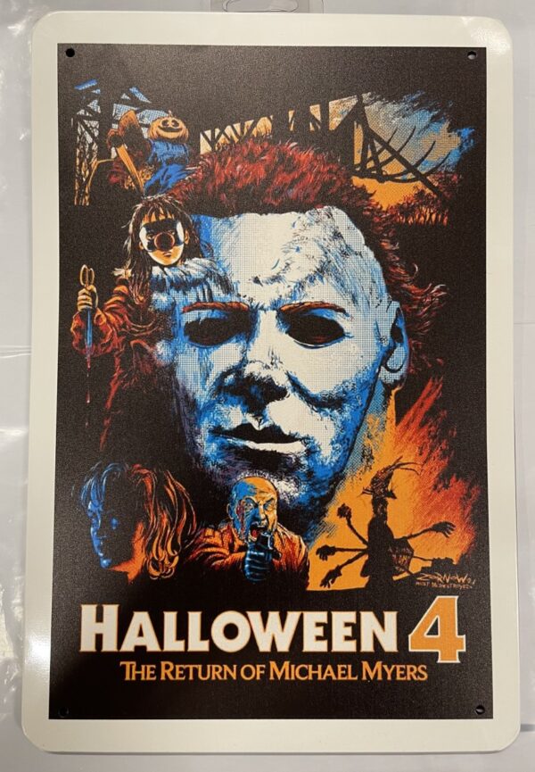 Halloween 4 The Return of Michael Myers Wall Tin  Sign