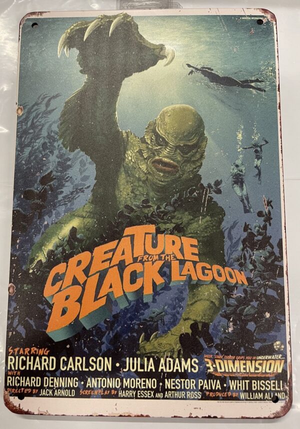 Creature From The Black Lagoon Wall Tin  Sign