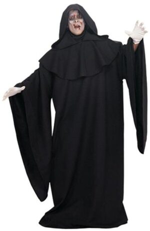 Deluxe Black Full Cut Hooded Robe