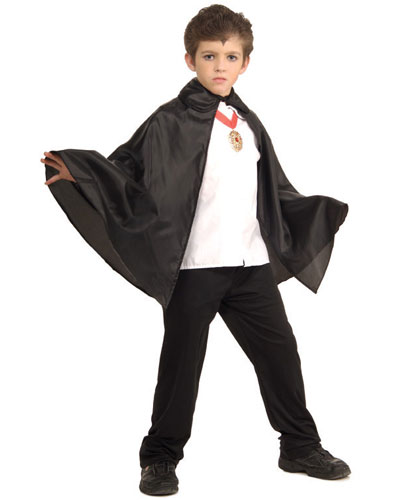 Child Size Black Vampire Magician Cape