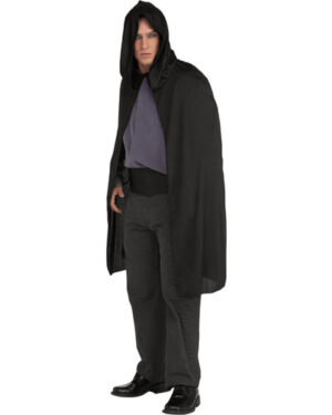Short 45" Hooded Black Adult Size Cape