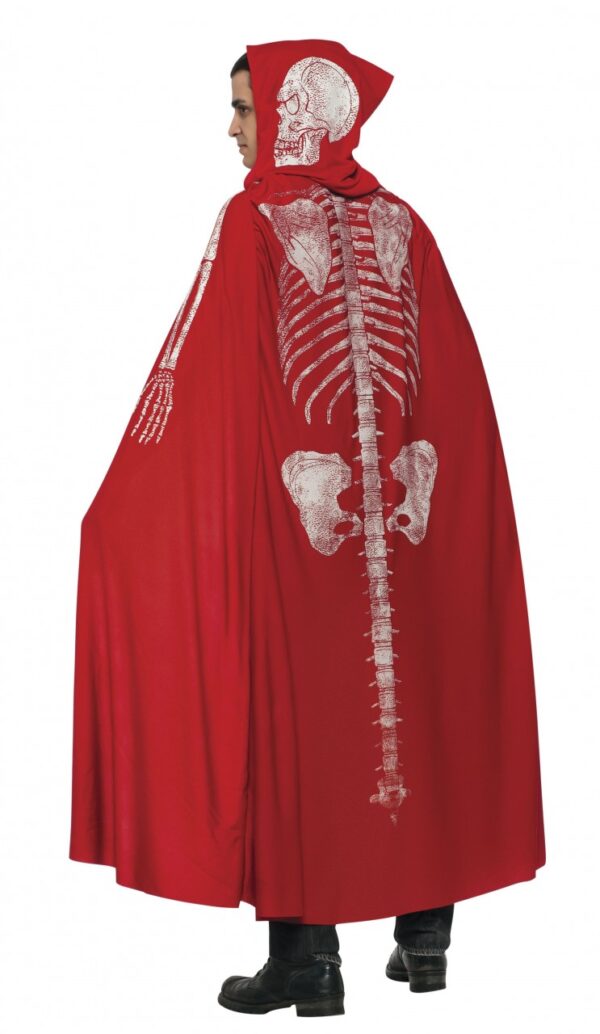 Hooded Red Devil Skeleton Cape