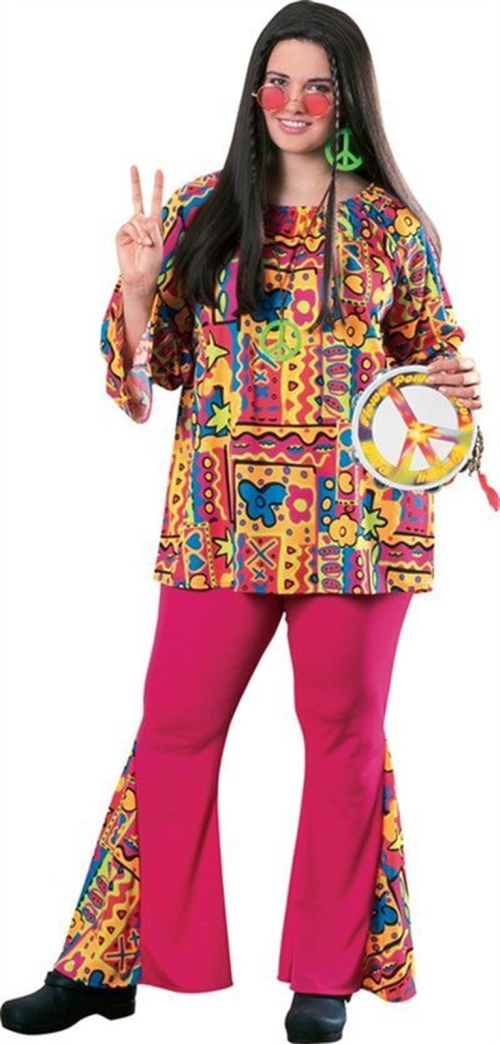 Hippie Mamma Women's Plus Size 60's 70's Costume
