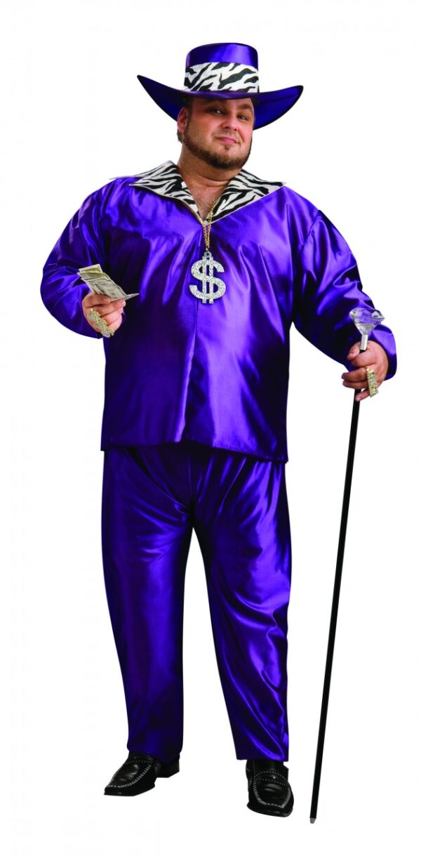 Big Daddy Men's Plus Size Pimp Costume