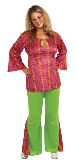 60's Girl Women's Plus Size Hippie Costume