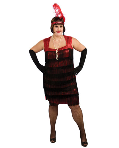 Flapper Red Plus Size Costume