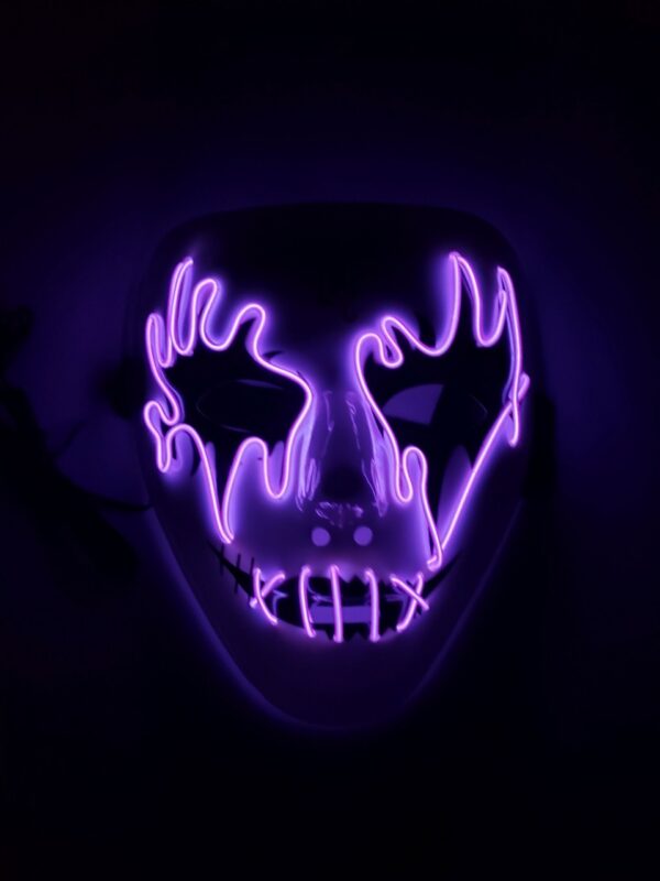 Purple LED Light Up Mask