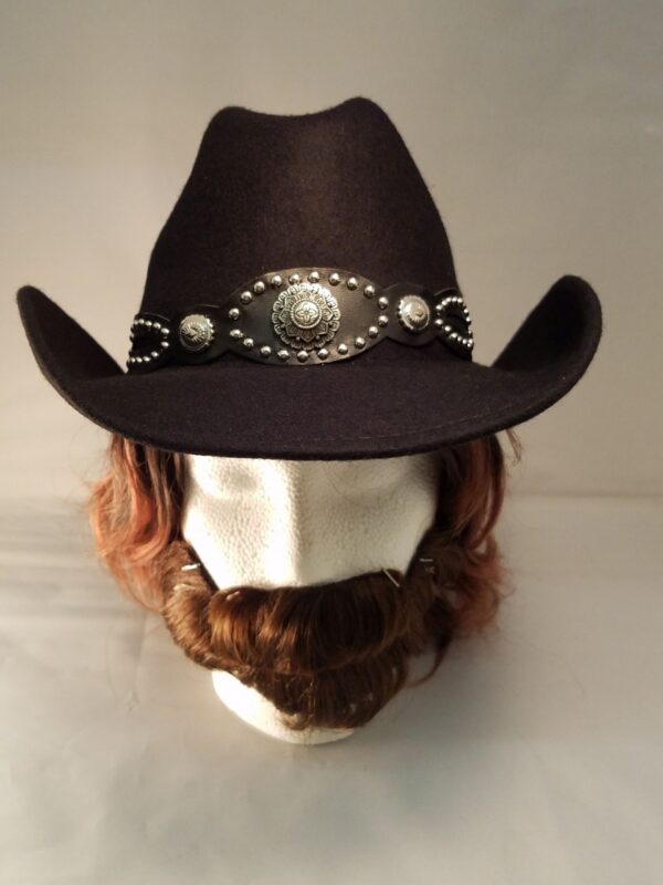 Black Wool Cattleman Cowboy Hat with Studs
