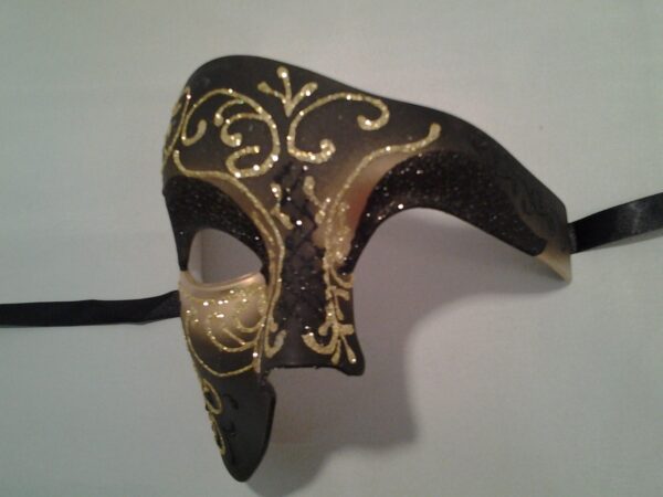 Phantom of the Opera Mask - Black & Gold