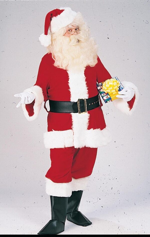 Deluxe Velveteen Adult Santa Suit with Faux Fur Trim
