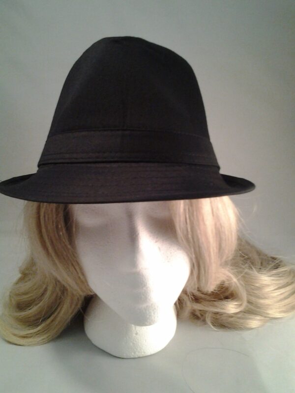 Black Cloth Fedora Hat