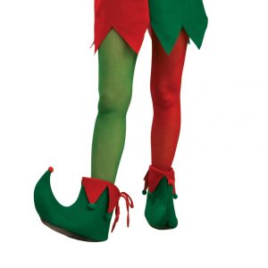 Green & Red Adult Elf Shoes