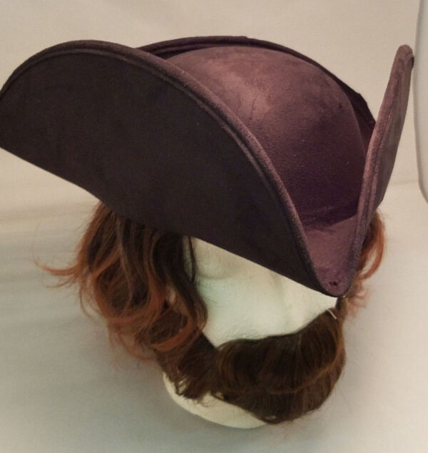 Black Faux Suede Pirate Hat