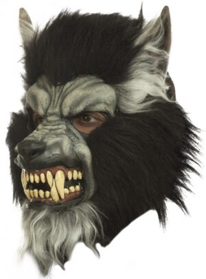 Grey Howling Werewolf Latex Adult Mask