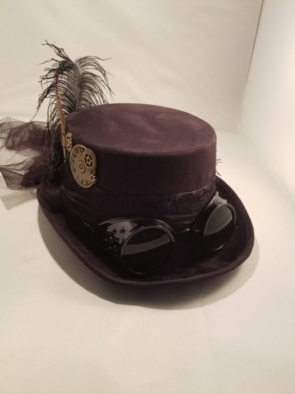 Deluxe Black Steampunk Ladies Hat