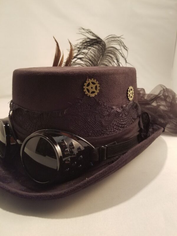 Deluxe Black Steampunk Ladies Hat