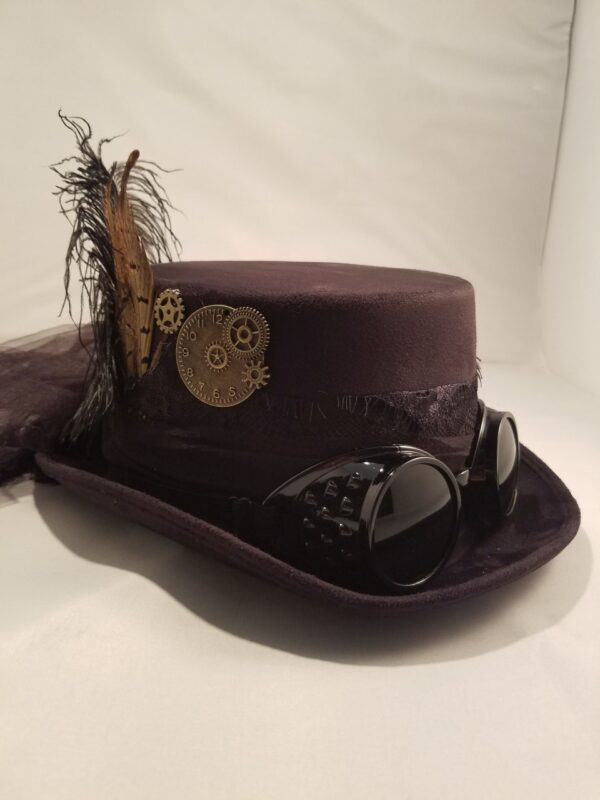 Deluxe Black Steampunk Ladies Hat