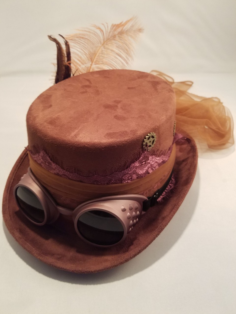 Deluxe Brown Steampunk Ladies Hat