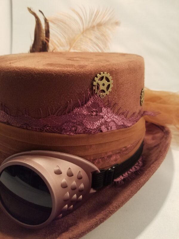 Deluxe Brown Steampunk Ladies Hat