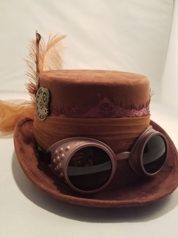 Deluxe Brown Steampunk Ladies Hat