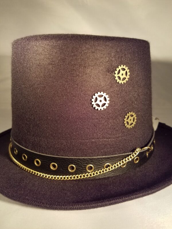 Men's Black Steampunk Top Hat