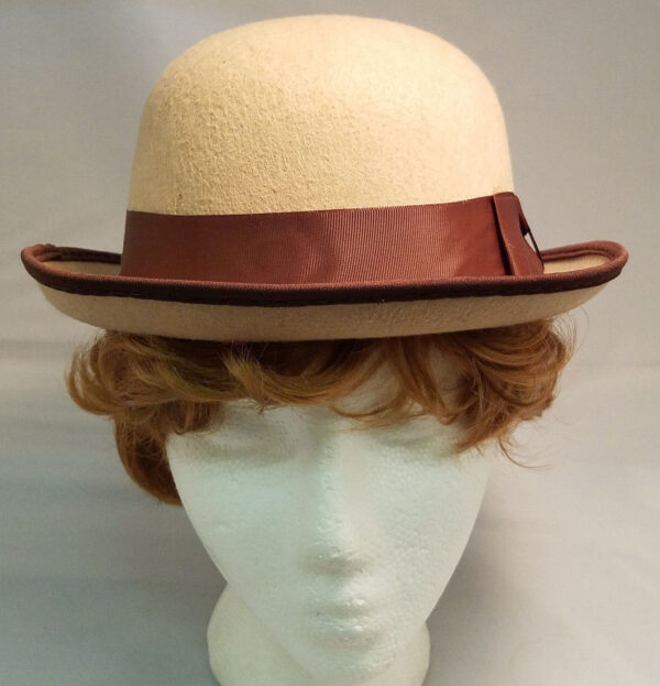 Tan Derby Bowler Hat