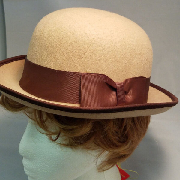 Tan Derby Bowler Hat