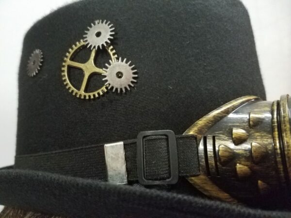 Steampunk Top Hat with Gears & Goggles