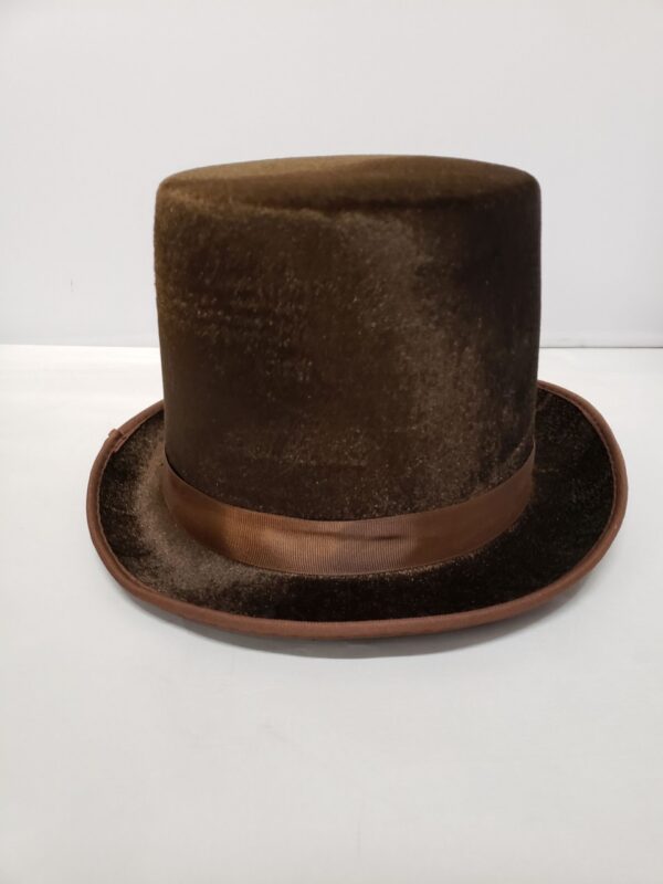 Brown Velvet Top Hat