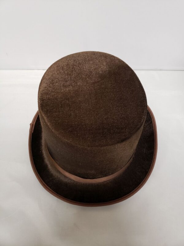 Brown Velvet Top Hat