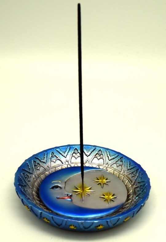 Moon and Star Round Incense Burner