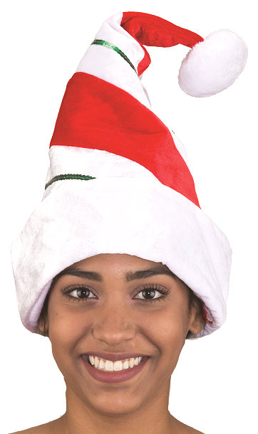 Red and White Santa Hat with Sequins
