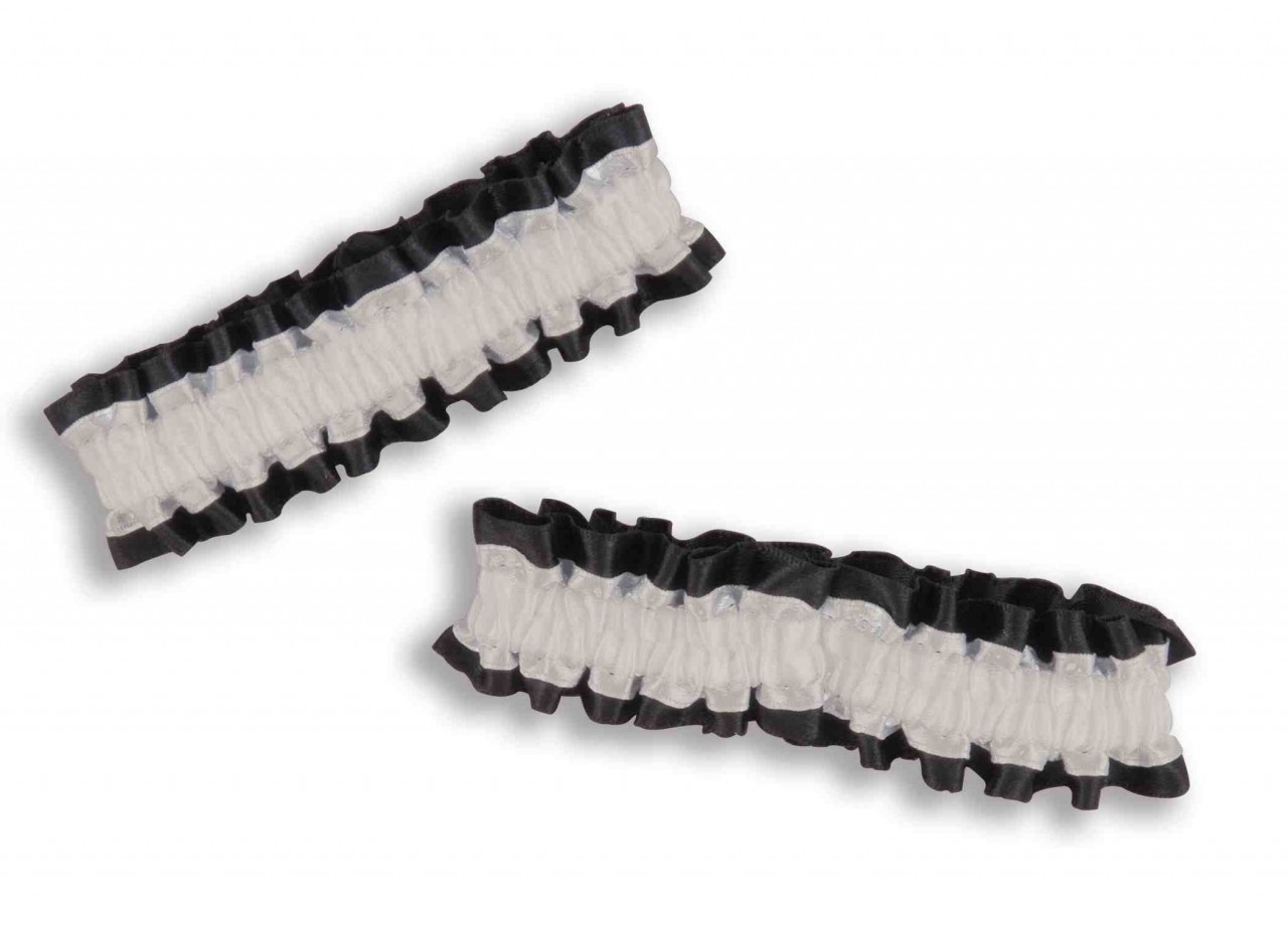 White and Black Armband Garter Roarin 20's Screamers Costumes