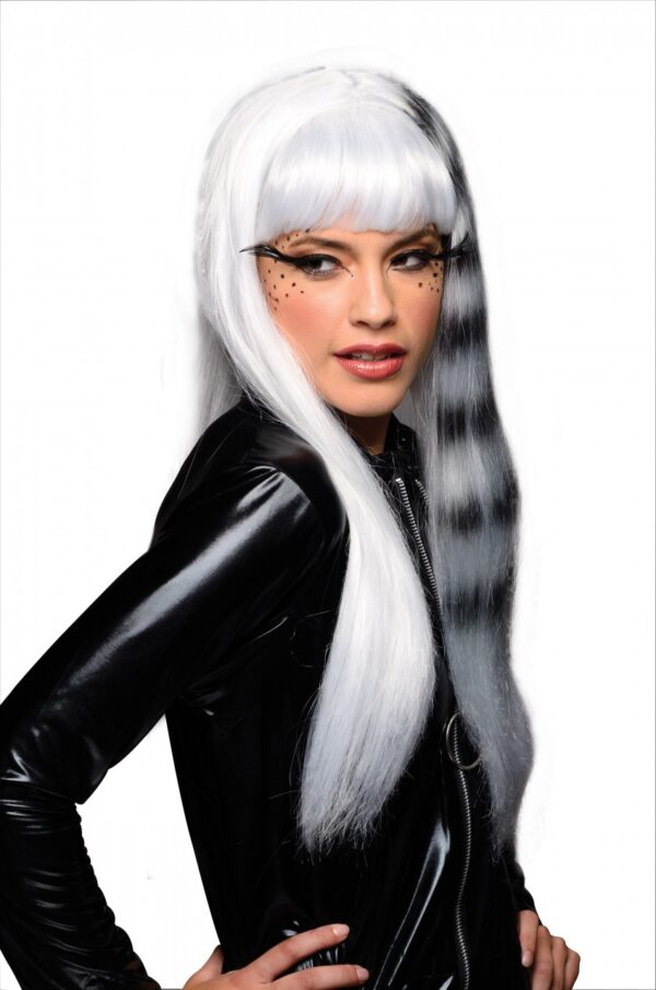 Kitty Cat White & Black Wig