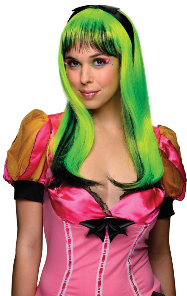 Neon Doll Green Adult Wig