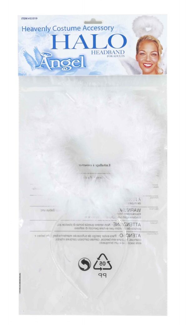 White Marabou Feather Halo