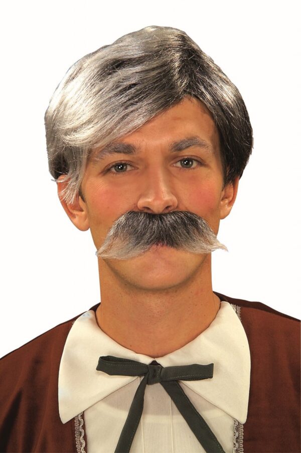 Gepetto Grey Wig and Moustache Set