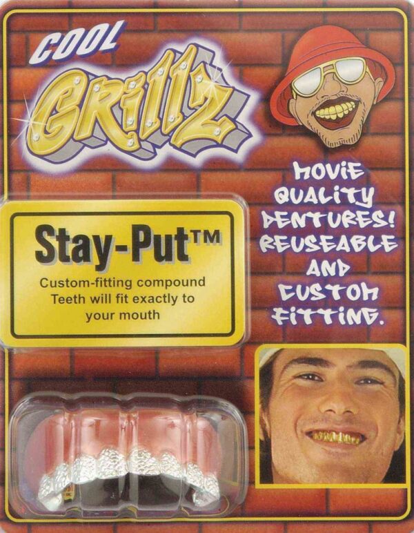 Grillz Teeth - Silver Diamond Cut