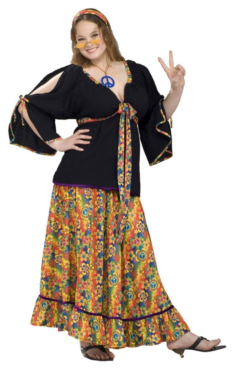 Groovy Mamma Women's Plus Size Hippie Costume