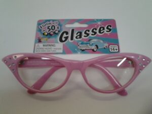 50's Rhinestone Glasses Pink