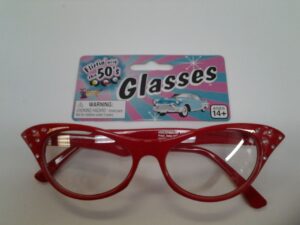 50's Rhinestone Glasses Red