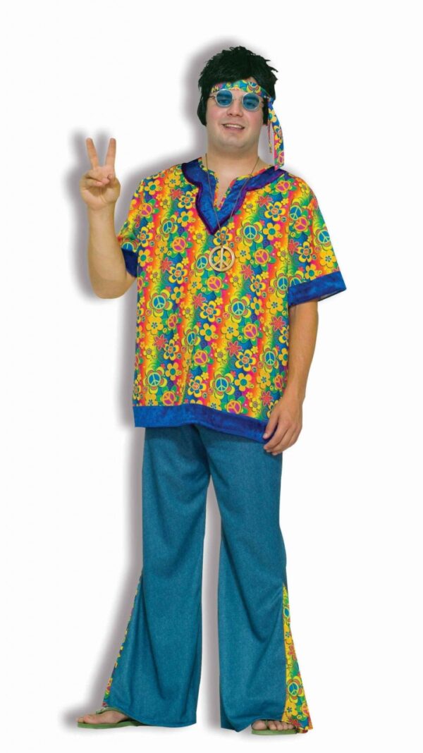 Hippie Dude Plus Size Men's Costume