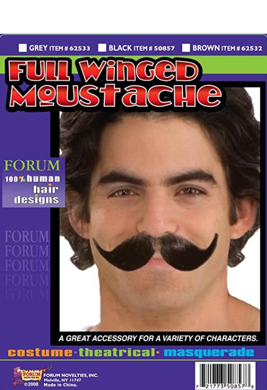 Full Winged Brown Moustache
