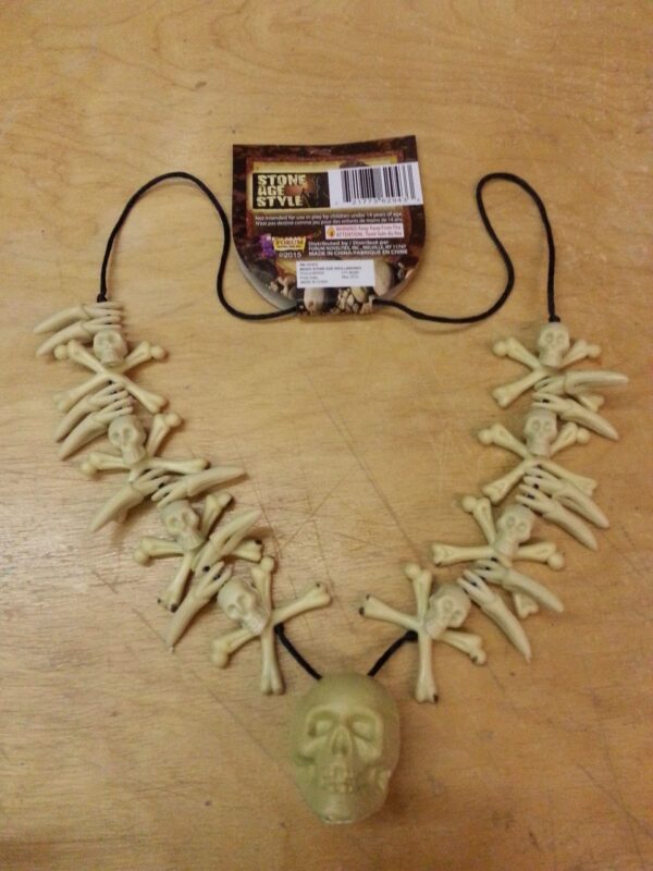 Stone Age Skull and Bones Necklace