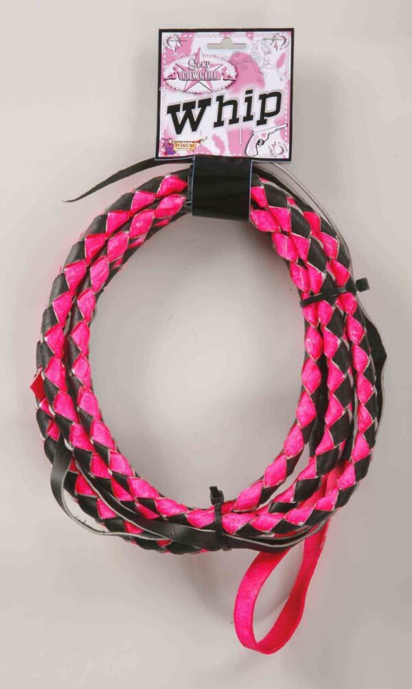 Cowgirl Pink and Black Whip