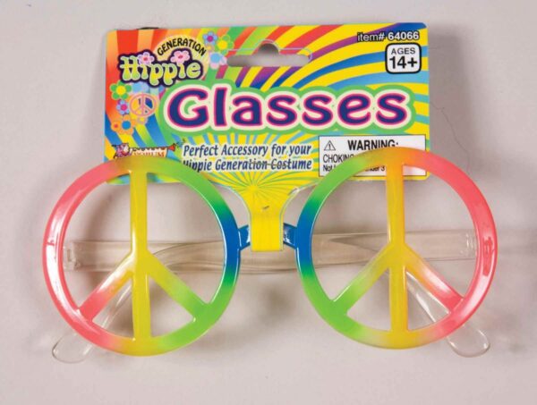 Rainbow Peace Sign Glasses